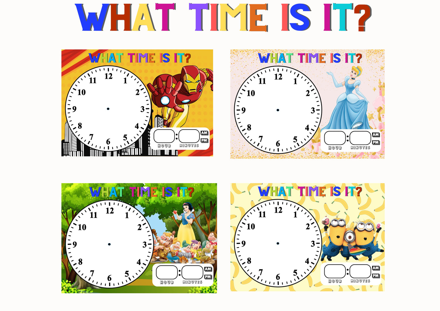 What time is it? Laminated Clock