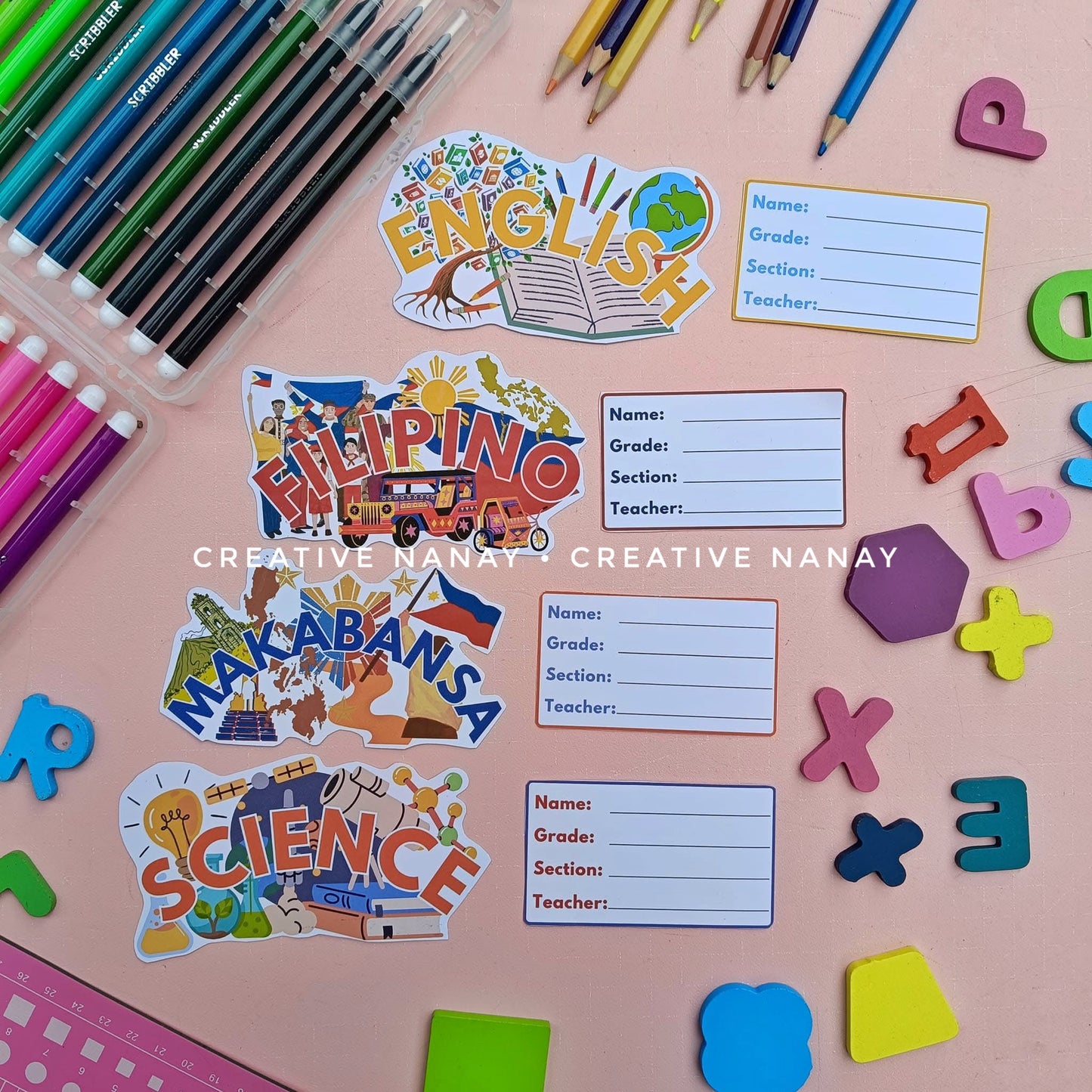 Subject Label Stickers