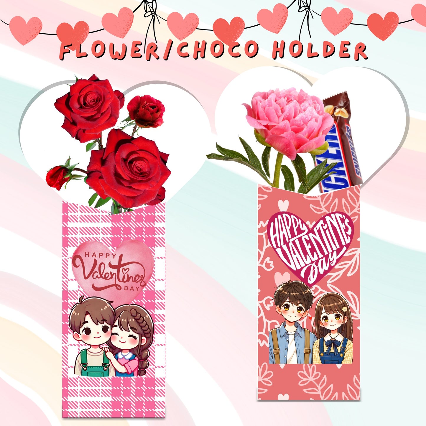 Valentines Flower/choco holder