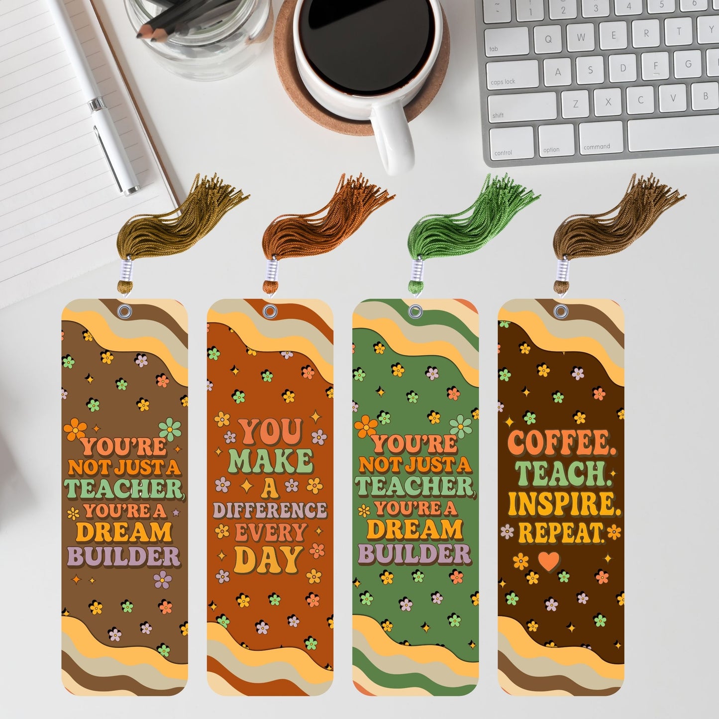 Teacher's day Retro Bookmark