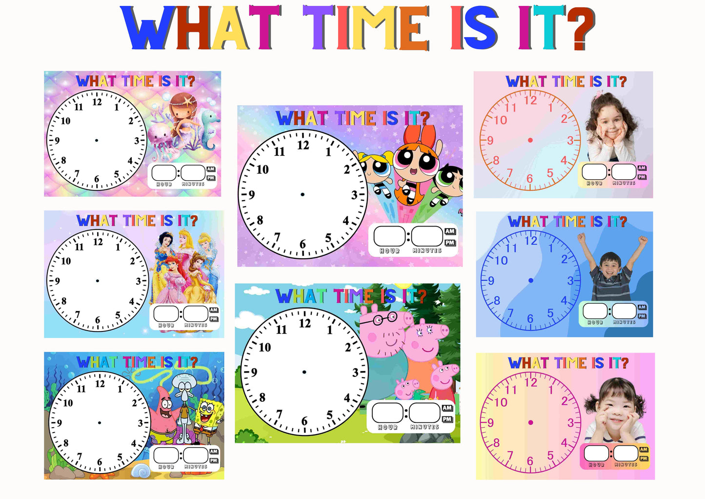 What time is it? Laminated Clock