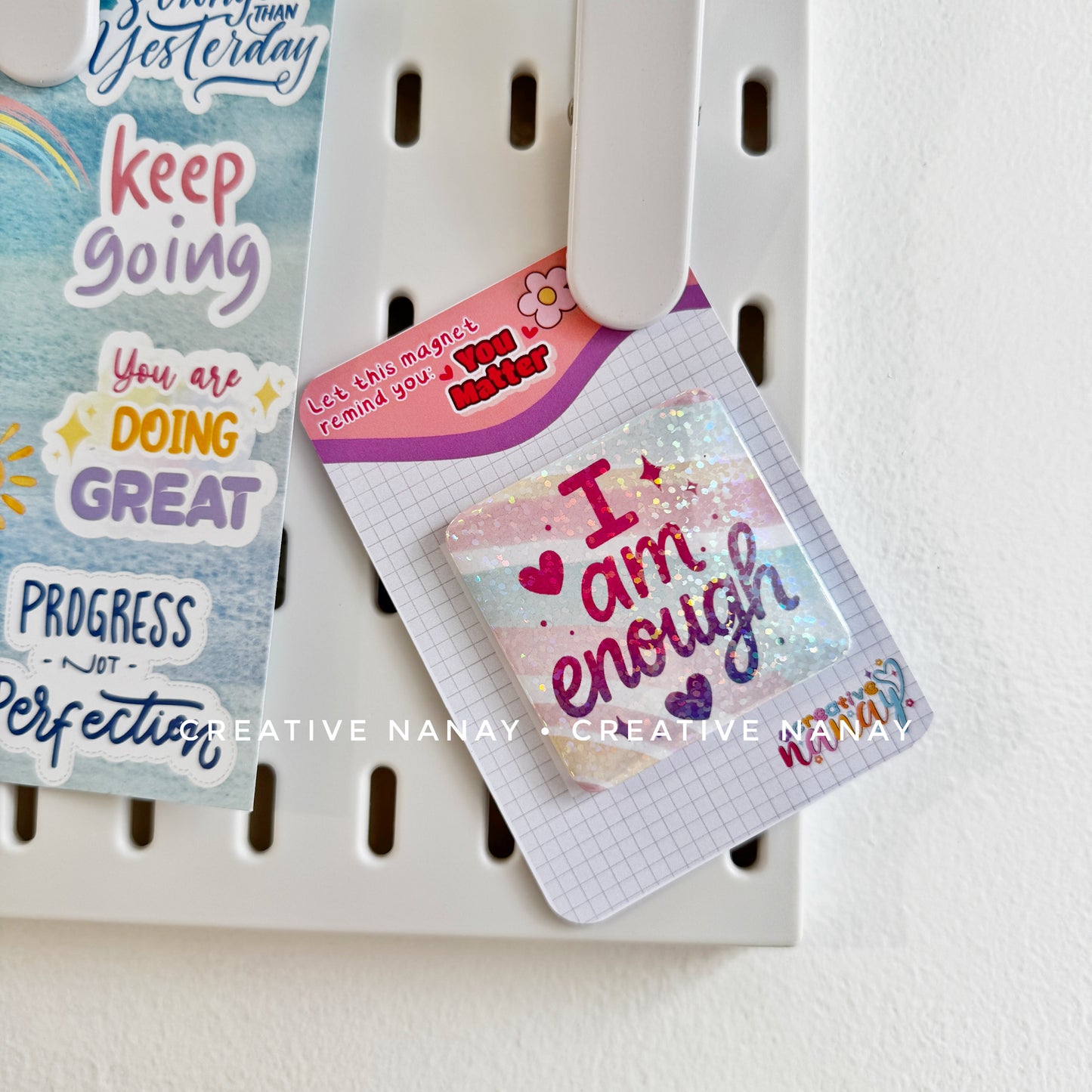 Affirmation Square & Circle Badge