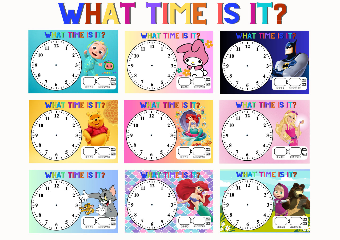 What time is it? Laminated Clock