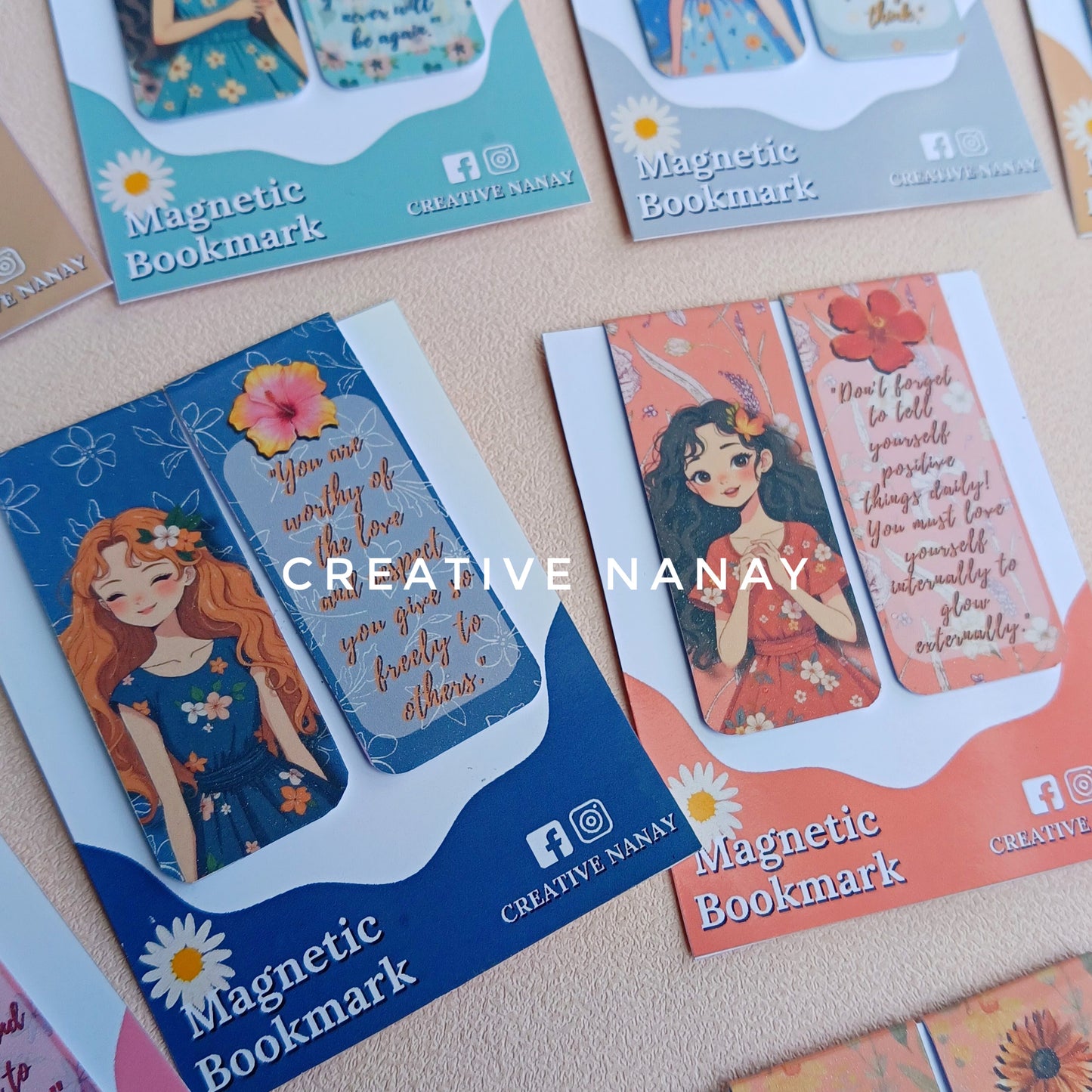 MIRA FLORAL MAGNETIC BOOKMARK