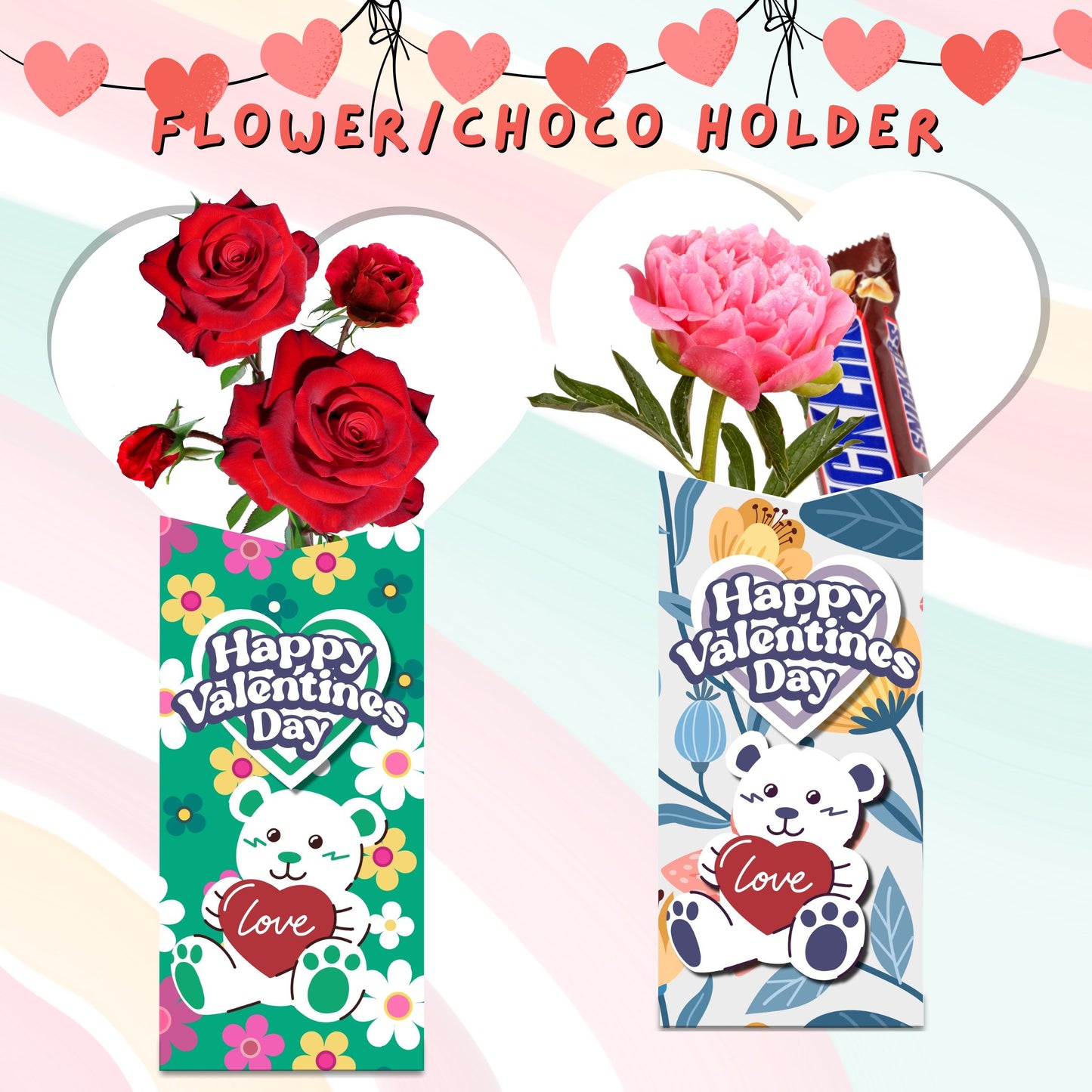 Valentines Flower/choco holder