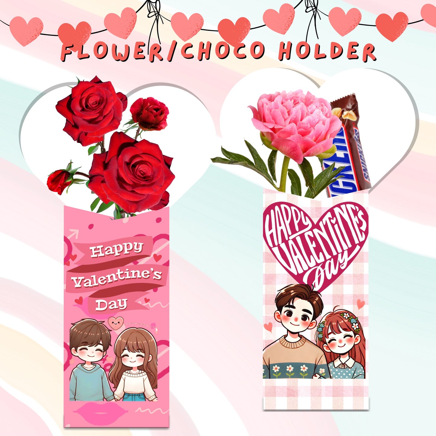 Valentines Flower/choco holder