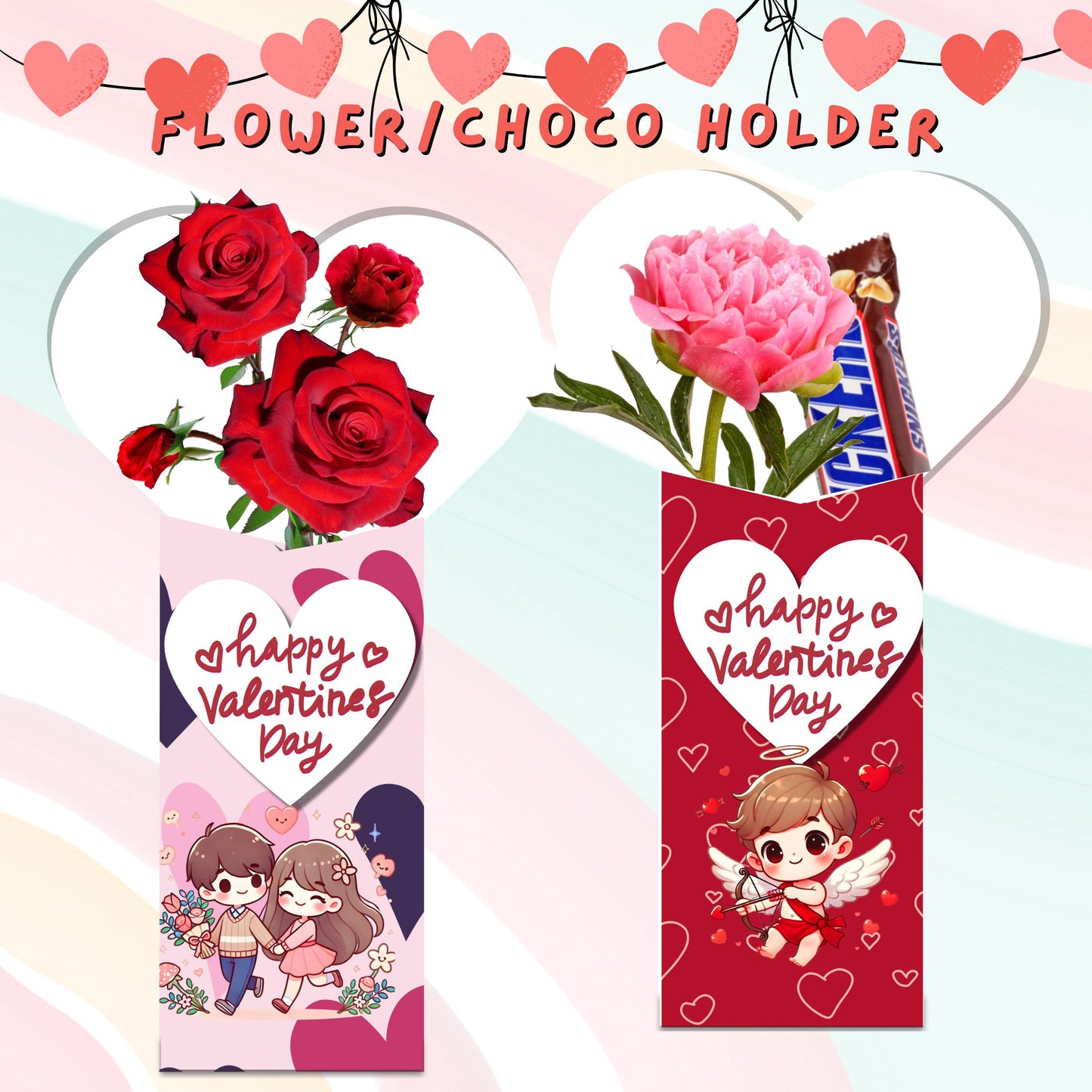 Valentines Flower/choco holder