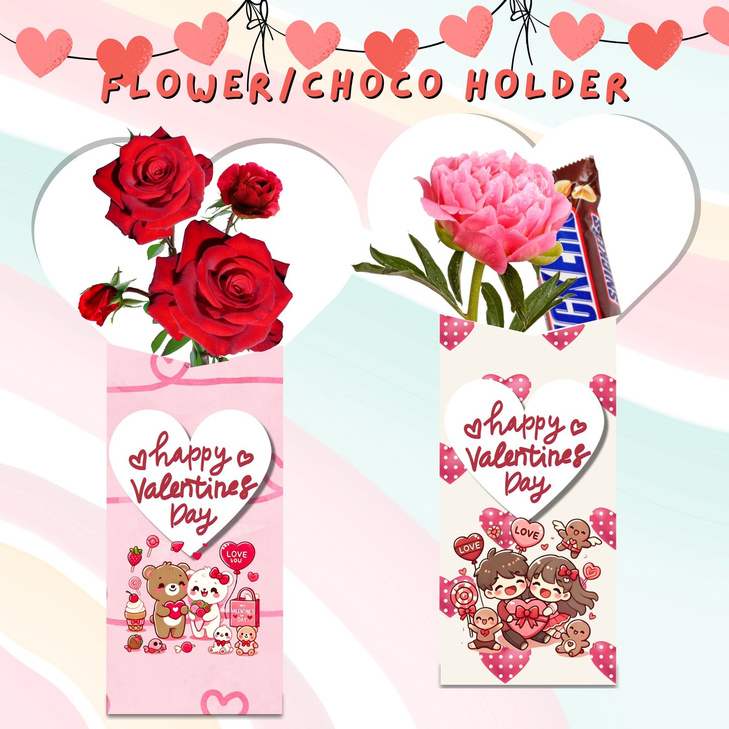 Valentines Flower/choco holder