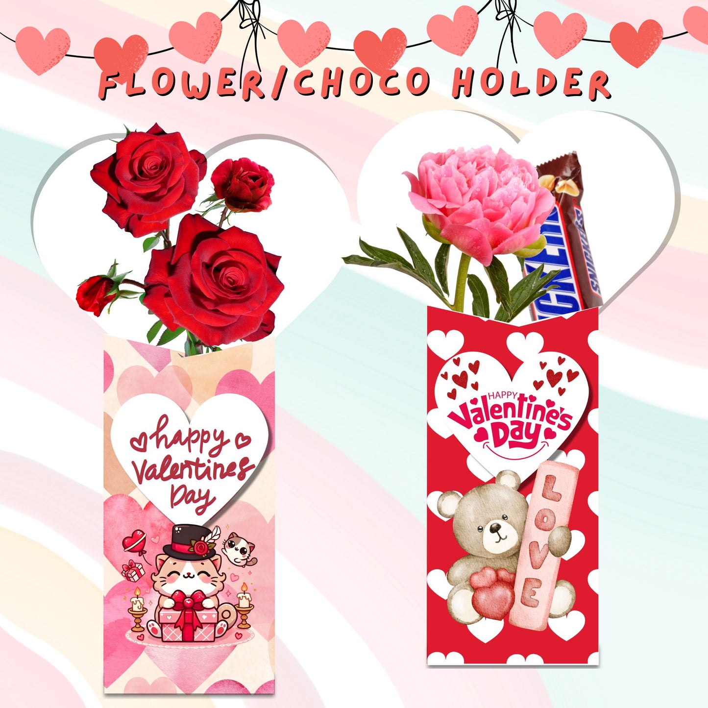 Valentines Flower/choco holder