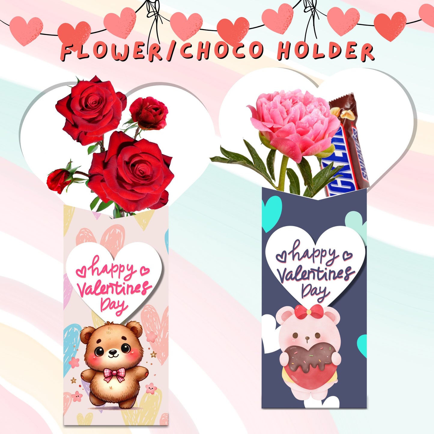 Valentines Flower/choco holder
