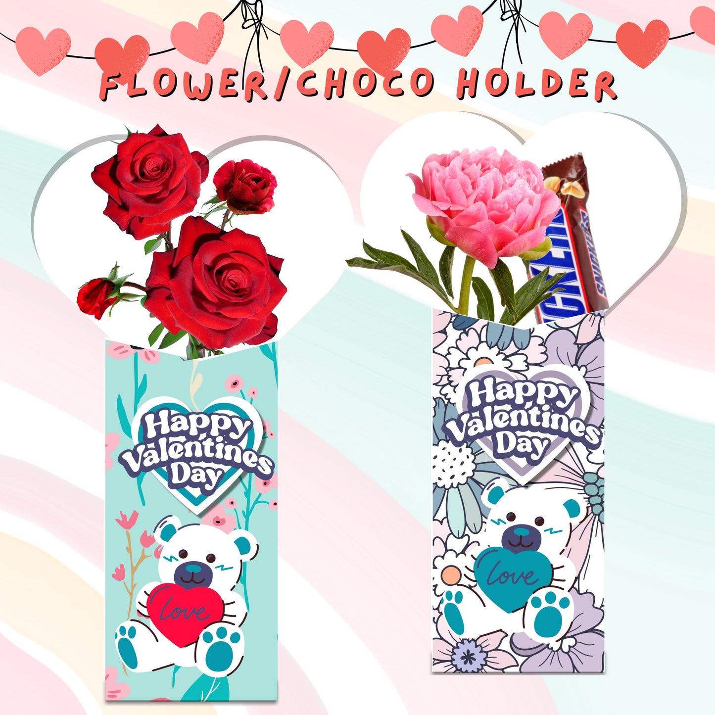 Valentines Flower/choco holder