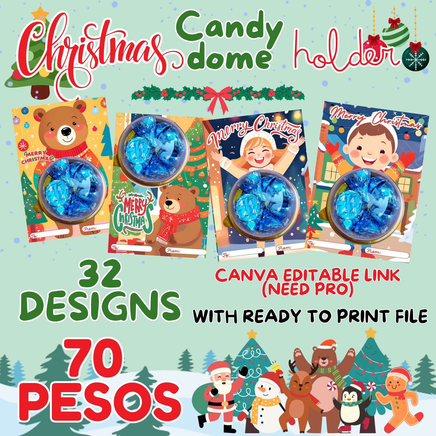 Christmas Candy Dome